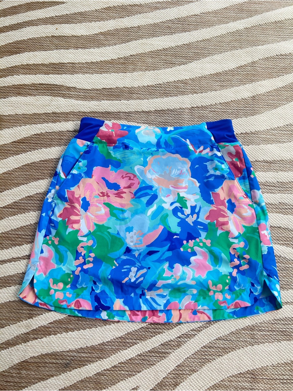 Walter Hagen Performance floral Blue Multicolor Women’s Golf Athletic Skirt -XS